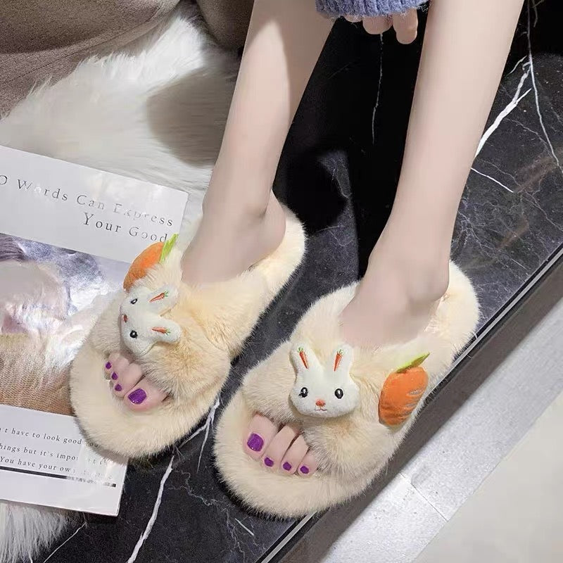 Kawaii Bunny Fuzzy Sandals