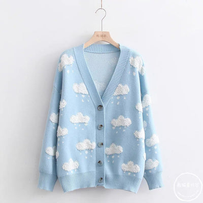 Soft Girl Cloudy Sweater Cardigan