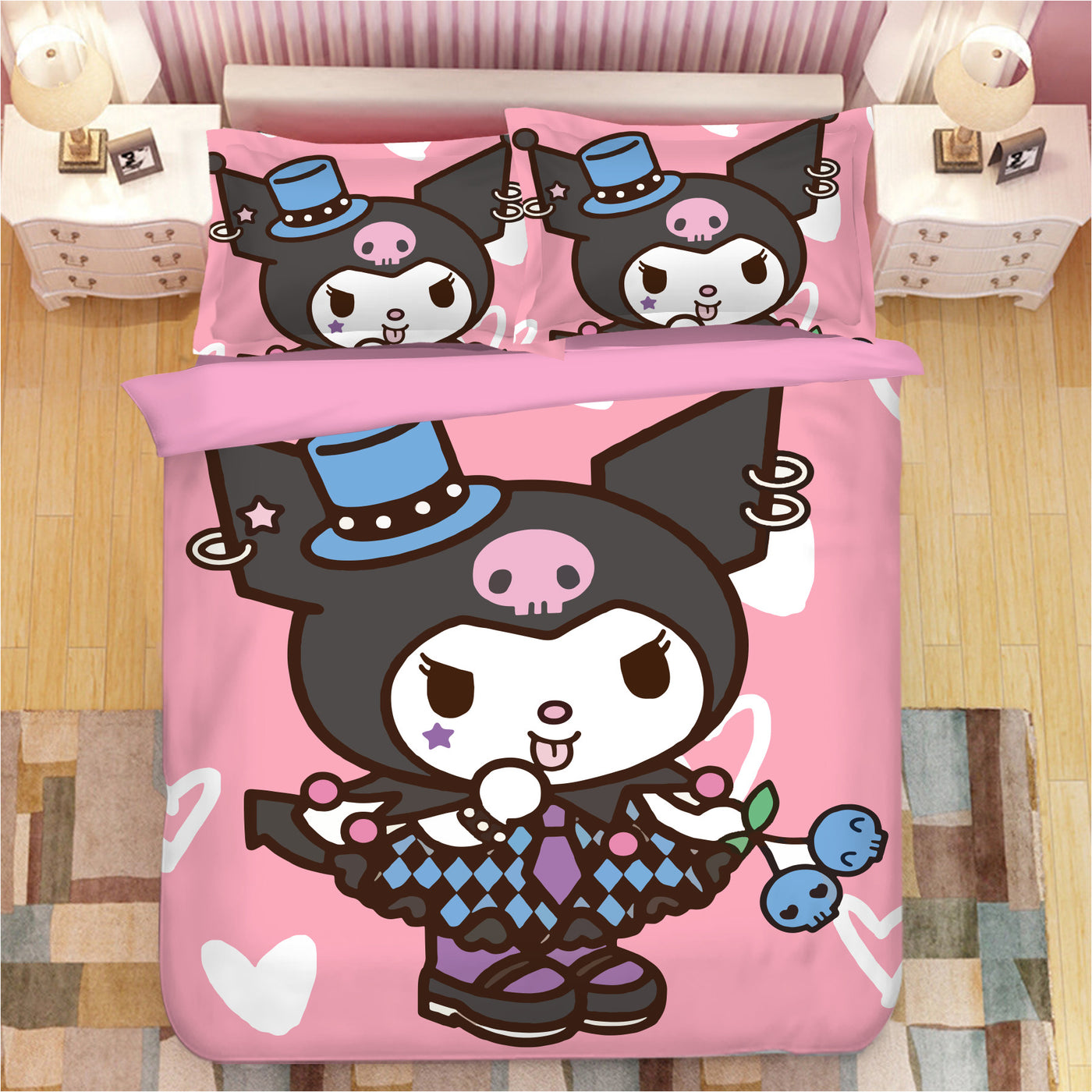 Kuromi Inspired Bedding Set