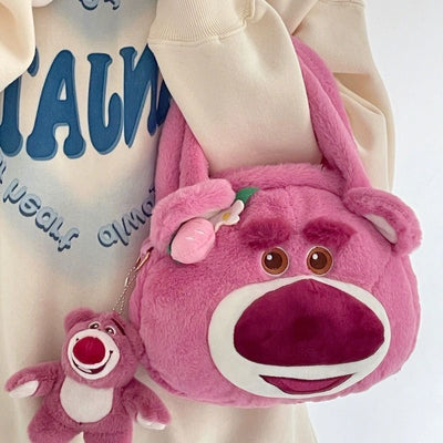 Cute Strawberry Bear Plush Bag