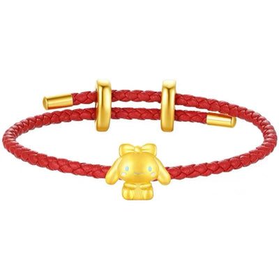 24K Gold Cinnamoroll Pendant Bracelet
