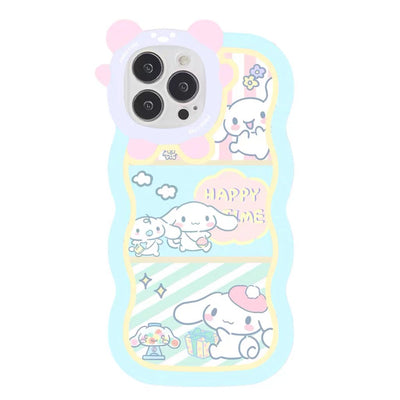 Wave Design Cinnamoroll and Pochacco Inspired Phone Case