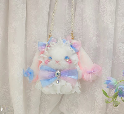 Dreamy Bunny Bag with Crossbody Pearl Straps