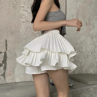Soft Girl Tiered Ruffle Mini Skirt