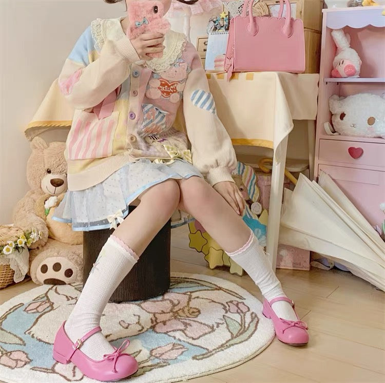 Sweet Dreams Doll House Patchwork Sweater Cardigan