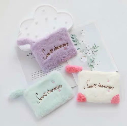 Sanriocore Soft Plush Zipper Bag