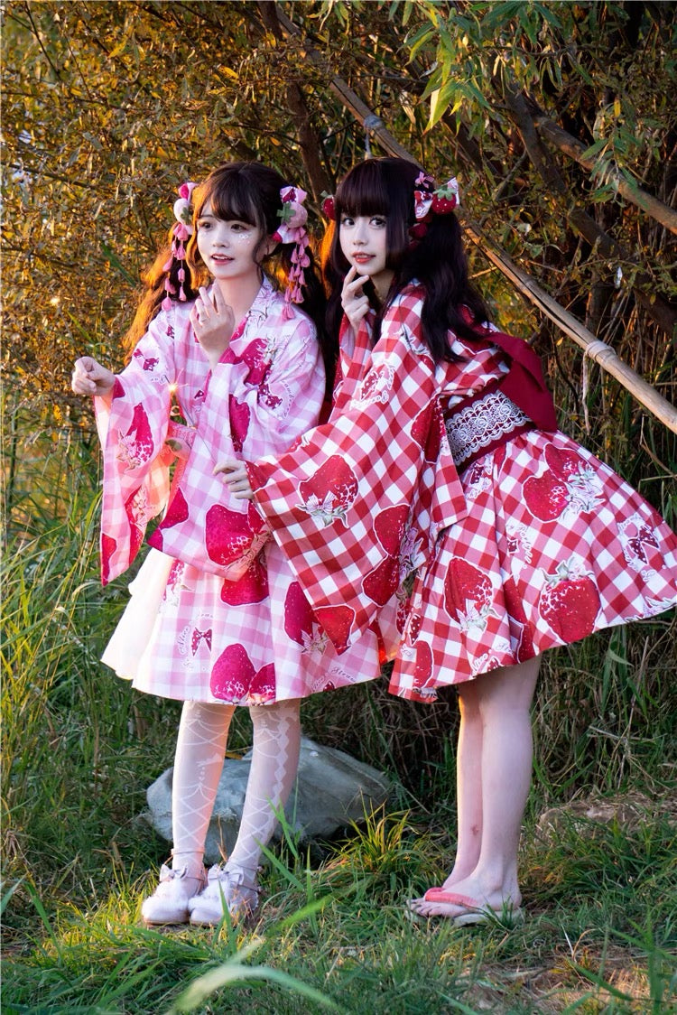 Strawberry Party Yukata Kimono Set