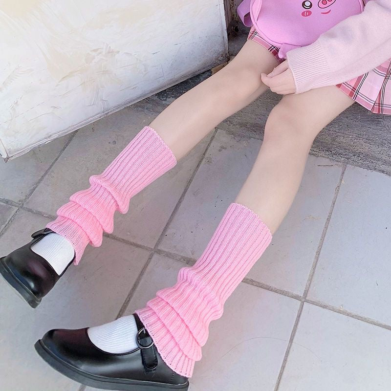 Harajuku Style Solid Short Leg Warmers