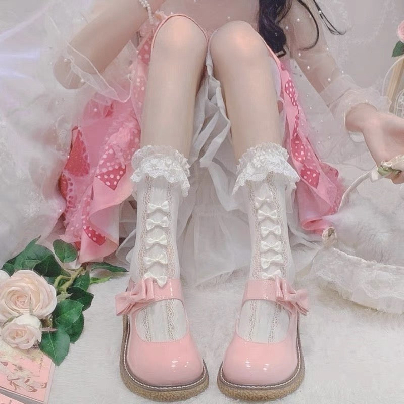 Lace Lolita Socks With Bows