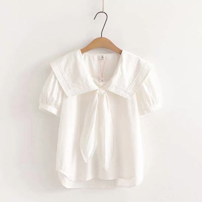 Soft Girl Academia White Shirt